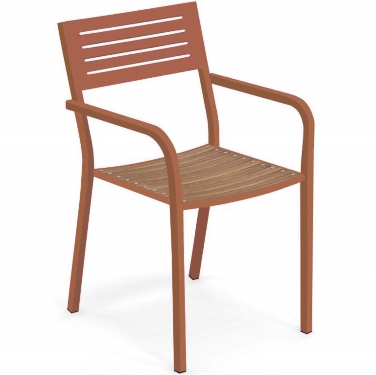 Segno Emu teak stackable armchair