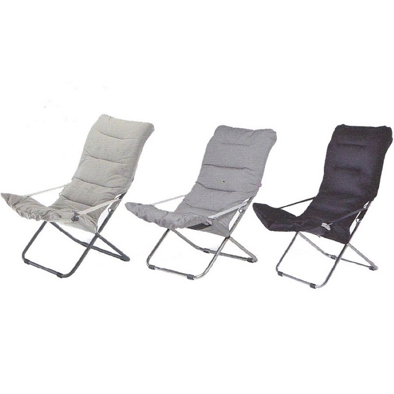 Deck Chair Softy Fiam Steel Silver Frame