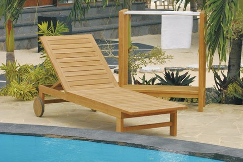 Ipanema Sunbed teak wood Il Giardino di Legno