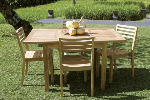 Square / Rectangular Extending Table  Medea Teak Wood Giardino di Legno