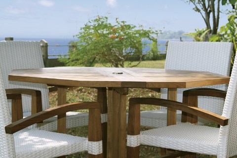 Octagonal Foldable Table  Telemaco Teak Wood Giardino di Legno