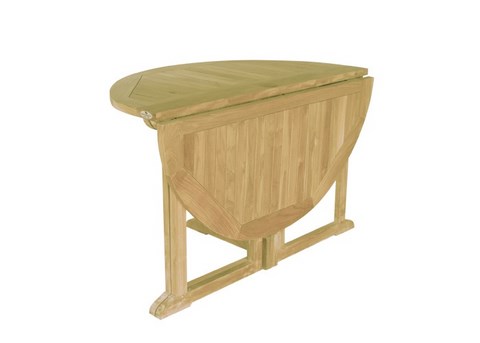 Round Foldable Table  Telemaco Teak Wood Giardino di Legno