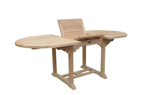 ULISSE Oval Extending Table Teak Wood Giardino di Legno