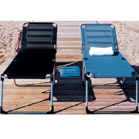 Folding Sunbed Amigo XL 40 Fiam Aluminium Frame