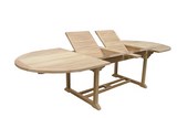 GOLIA Oval Extending Table Teak Wood Giardino di Legno