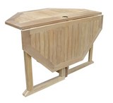 Octagonal Foldable Table  Telemaco Teak Wood Giardino di Legno